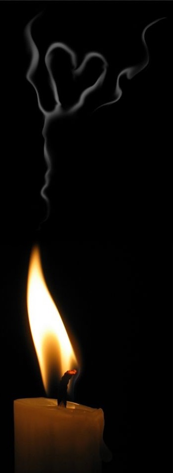 heart smoke candle