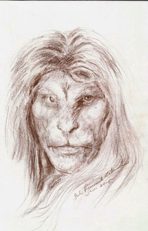 A drawing of Vincent