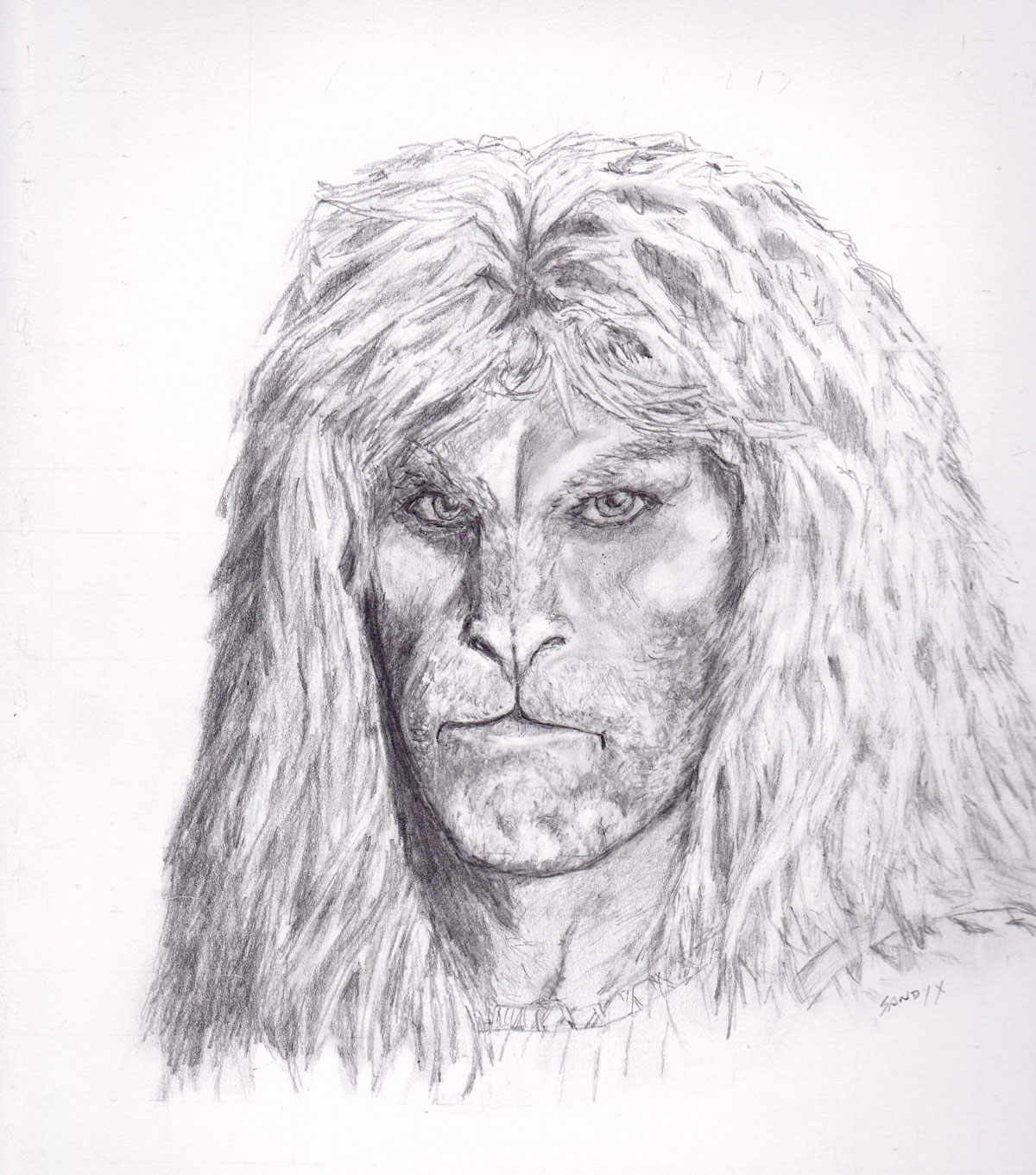 Pencil drawing of Vincent
