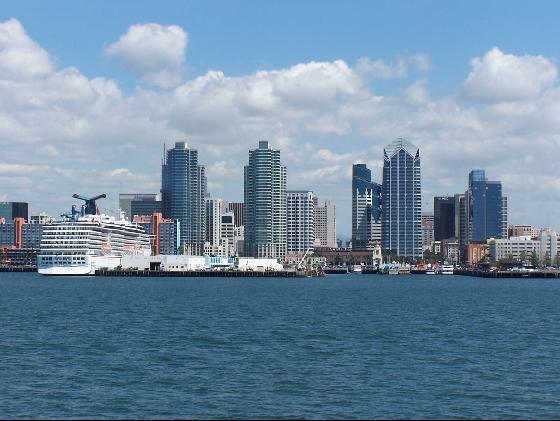 San Diego skyline from the bay